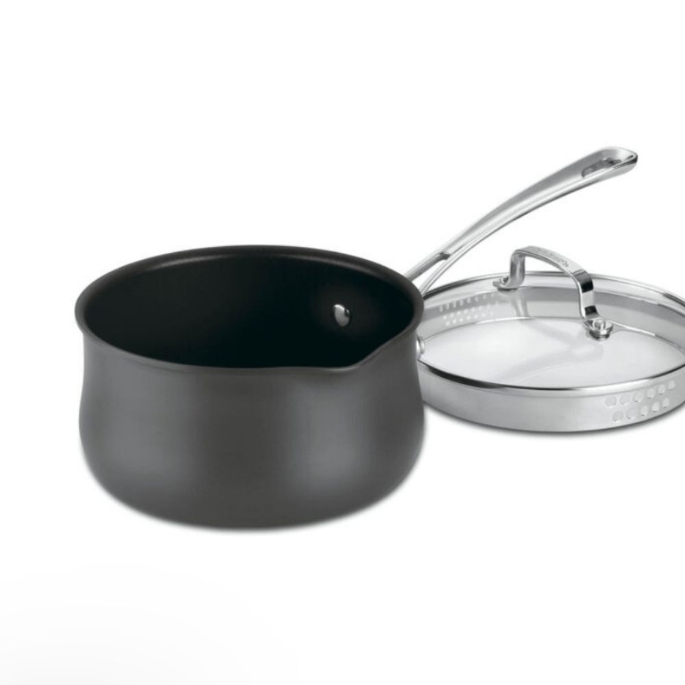 Cuisinart DS Induction 2QT Pour Saucepan w/Straining Cover